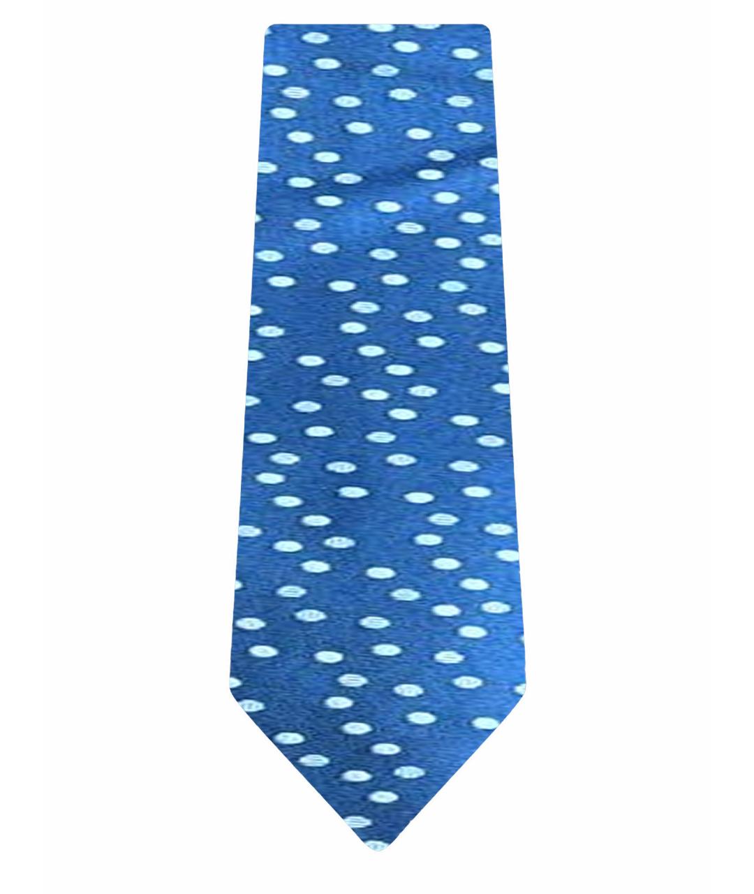 DOLCE&GABBANA Синий шелковый галстук, фото 1