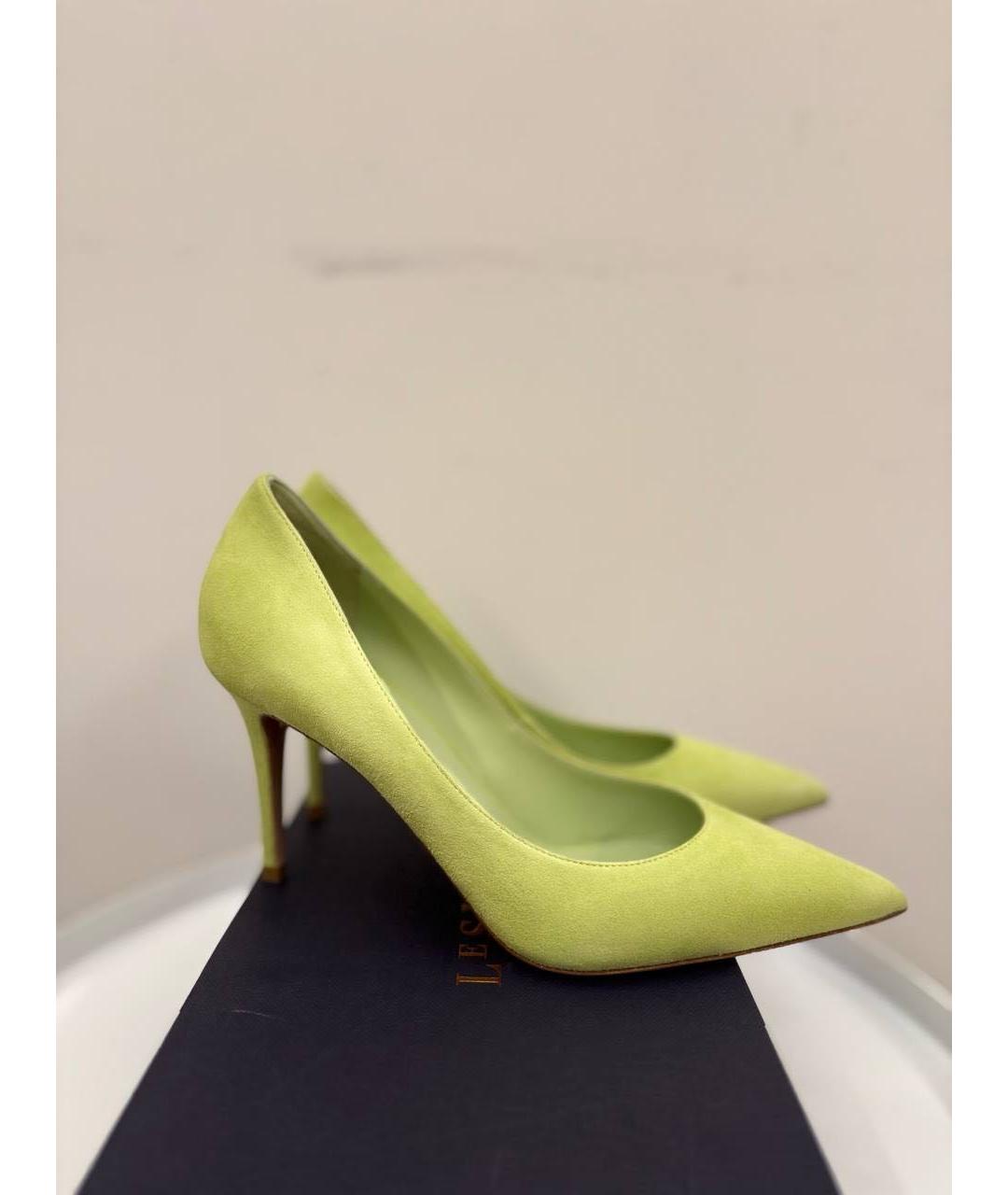 LE SILLA Салатовые замшевые туфли, фото 5