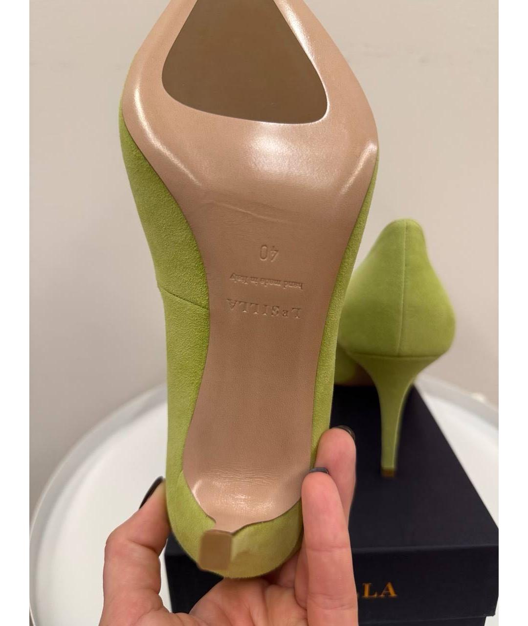 LE SILLA Салатовые замшевые туфли, фото 3