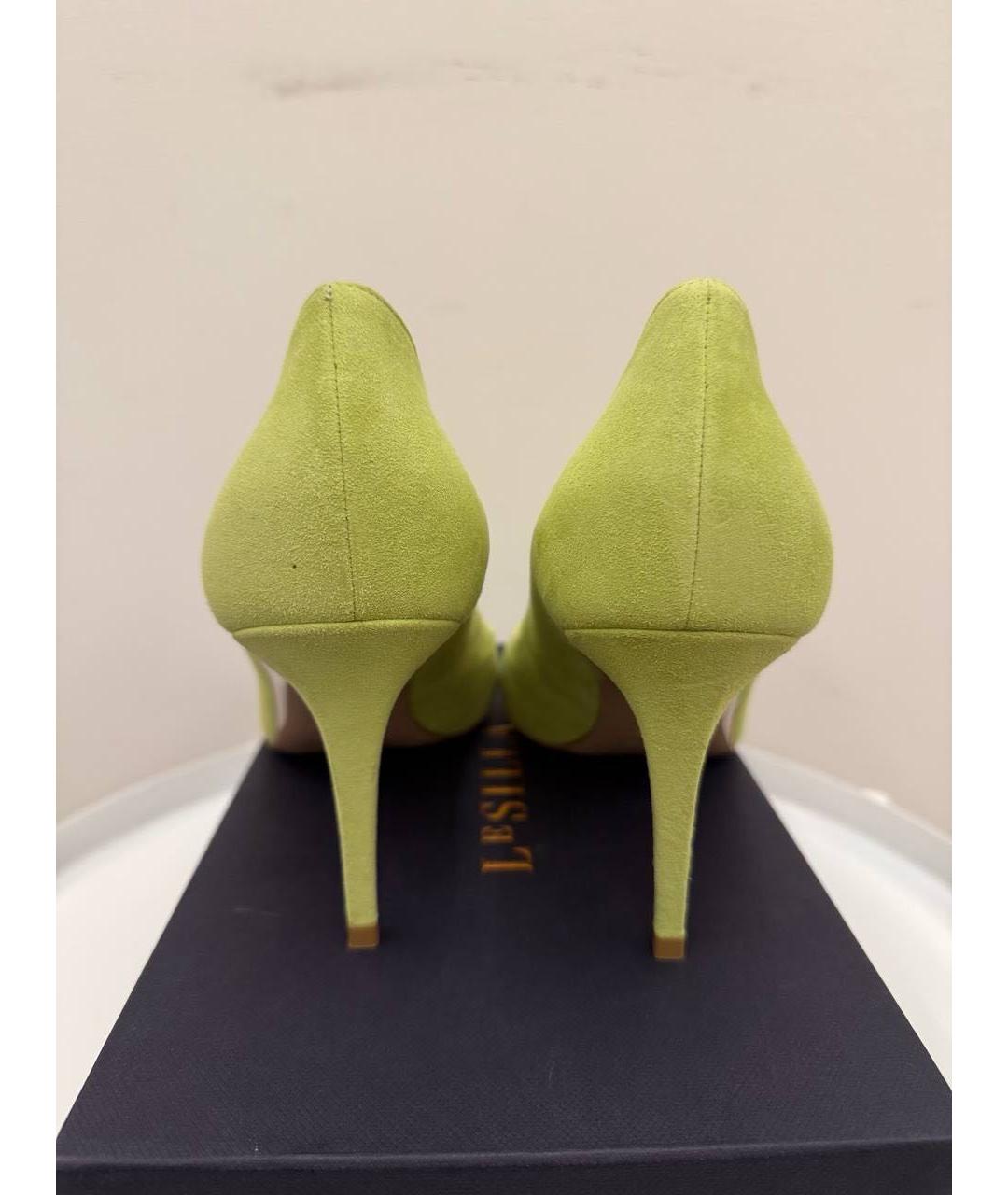 LE SILLA Салатовые замшевые туфли, фото 4