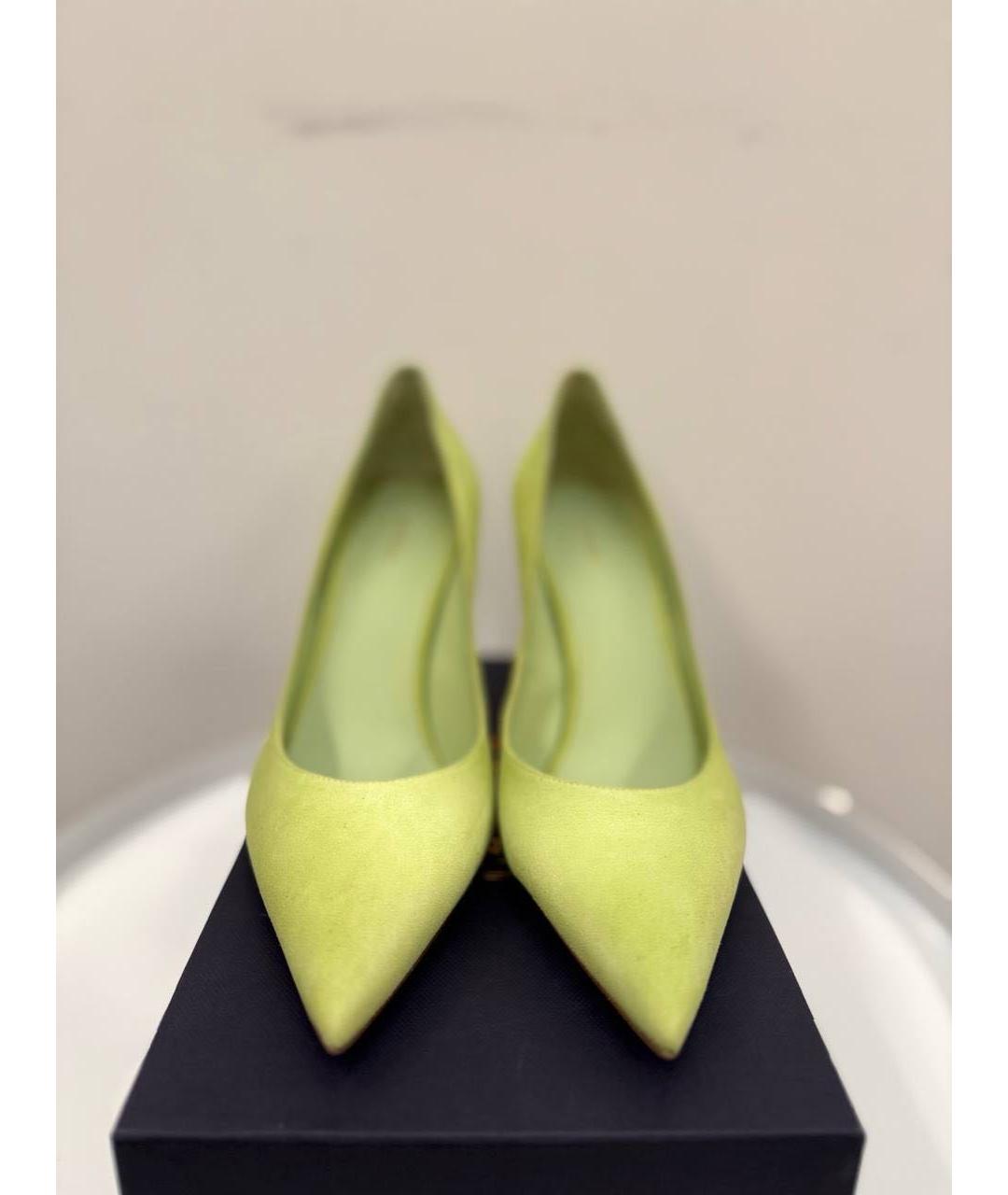 LE SILLA Салатовые замшевые туфли, фото 2