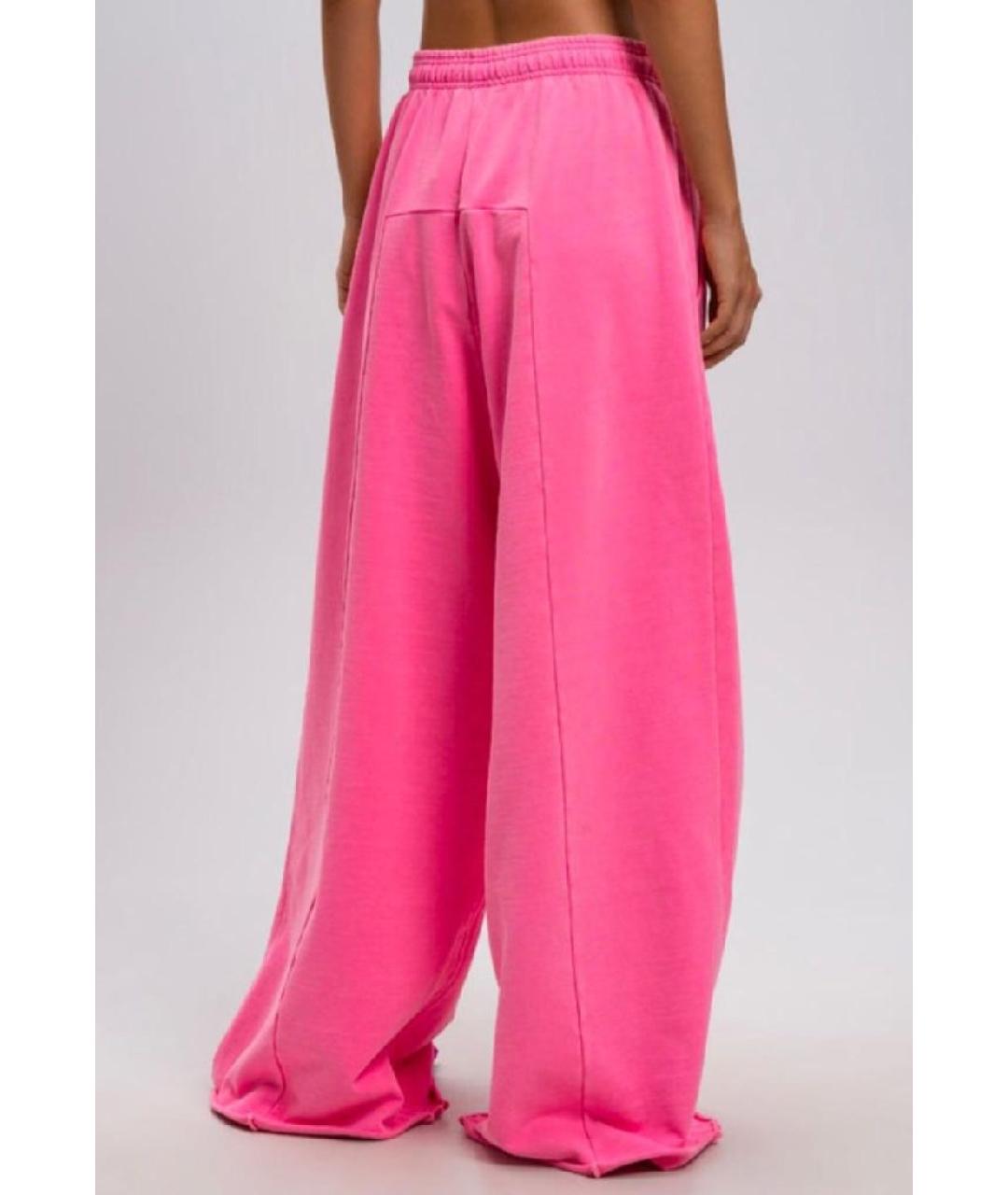 VETEMENTS Розовые хлопковые брюки широкие, фото 7
