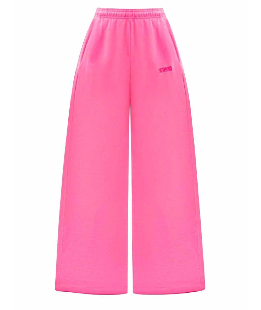 VETEMENTS Розовые хлопковые брюки широкие, фото 1