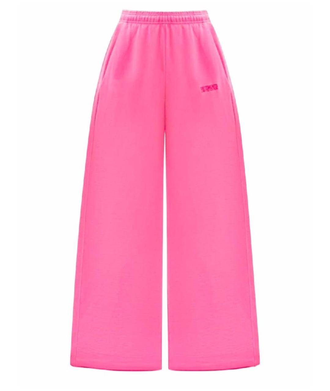 VETEMENTS Розовые хлопковые брюки широкие, фото 8