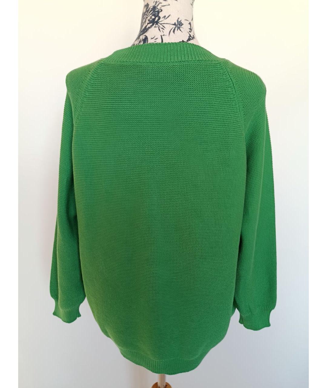 WEEKEND MAX MARA Зеленый хлопковый джемпер / свитер, фото 6