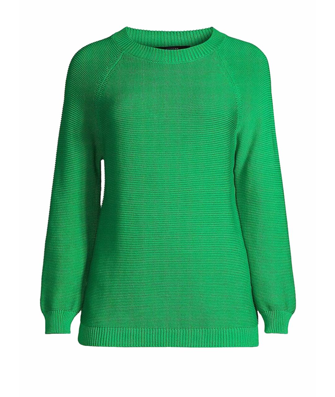 WEEKEND MAX MARA Зеленый хлопковый джемпер / свитер, фото 1