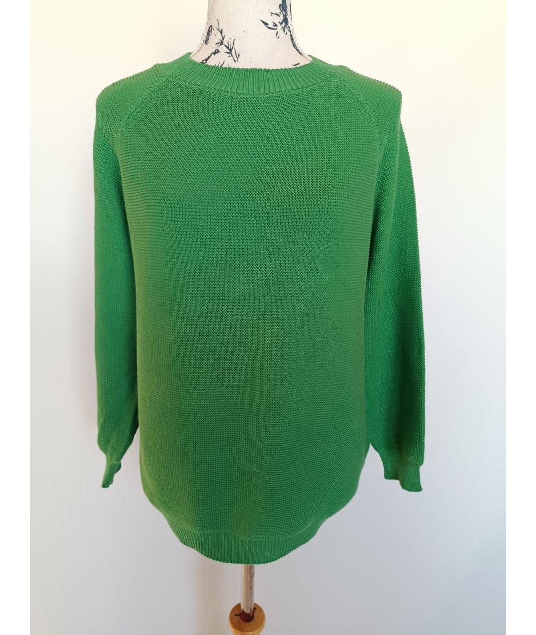 WEEKEND MAX MARA Зеленый хлопковый джемпер / свитер, фото 5