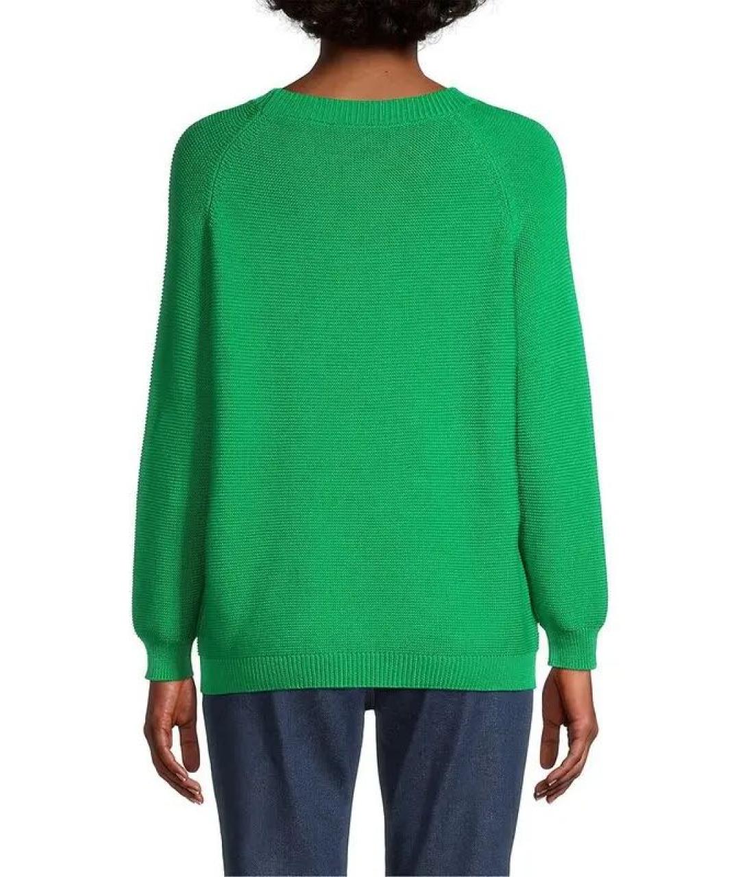 WEEKEND MAX MARA Зеленый хлопковый джемпер / свитер, фото 3