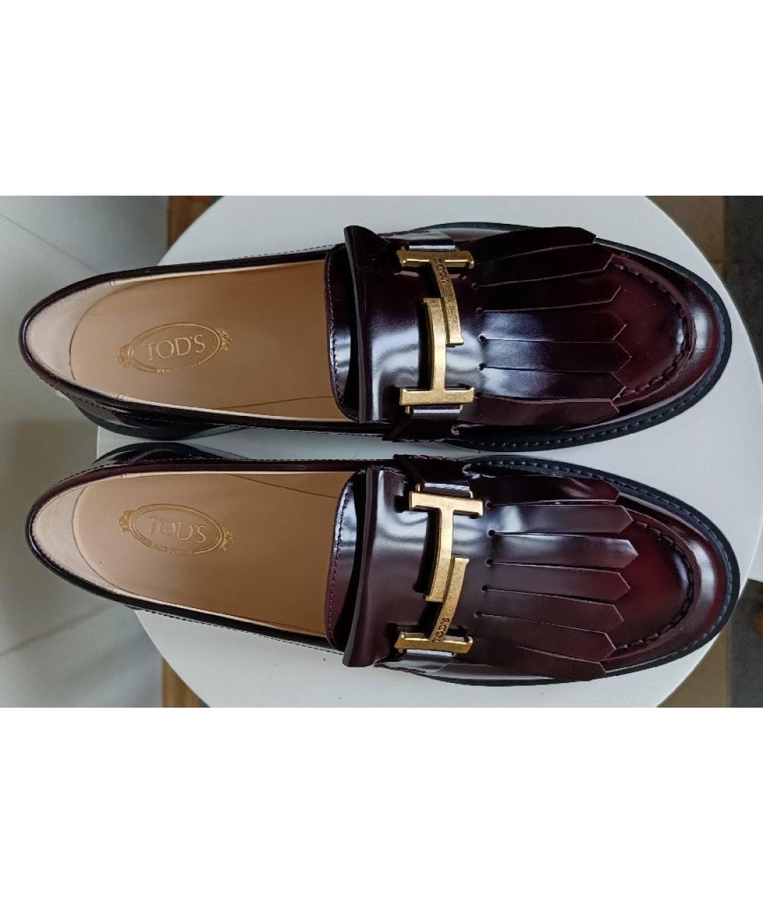 TOD'S Коричневые кожаные лоферы, фото 3