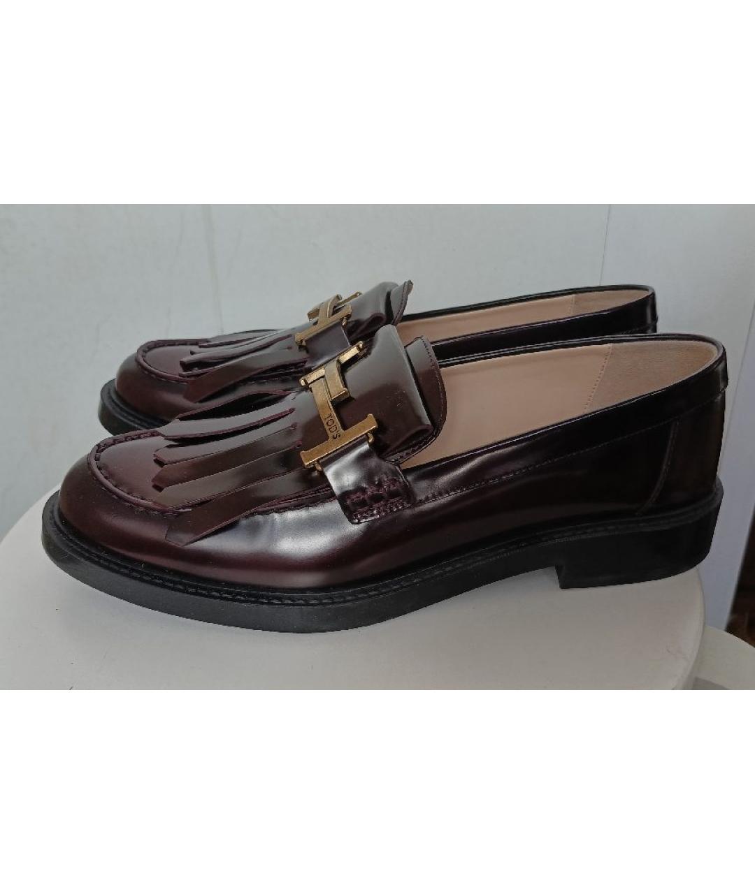 TOD'S Коричневые кожаные лоферы, фото 9