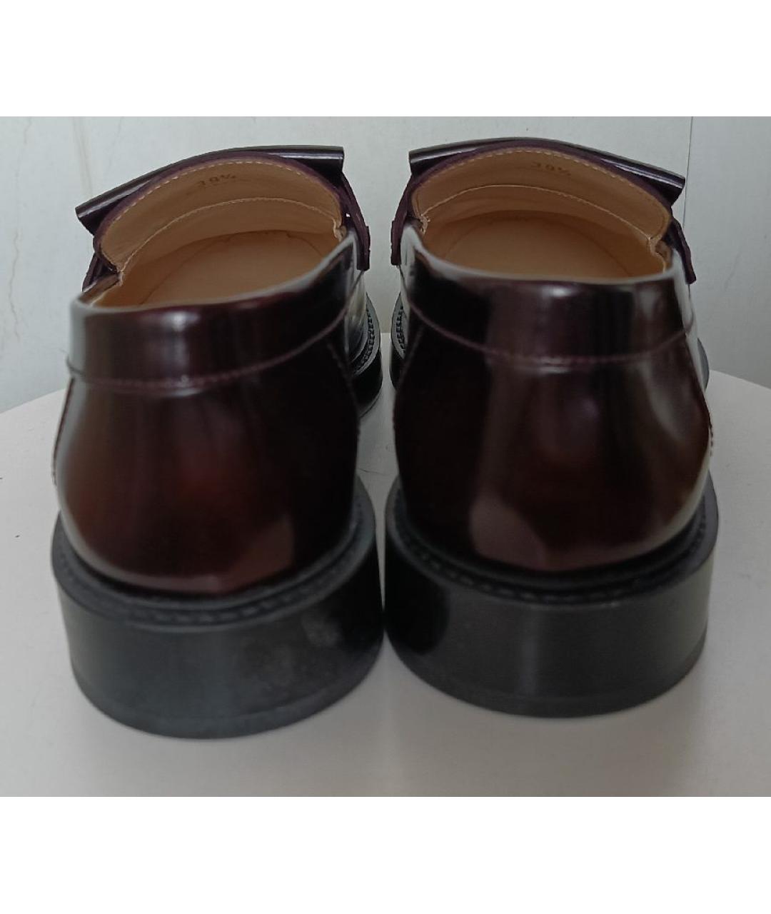 TOD'S Коричневые кожаные лоферы, фото 4