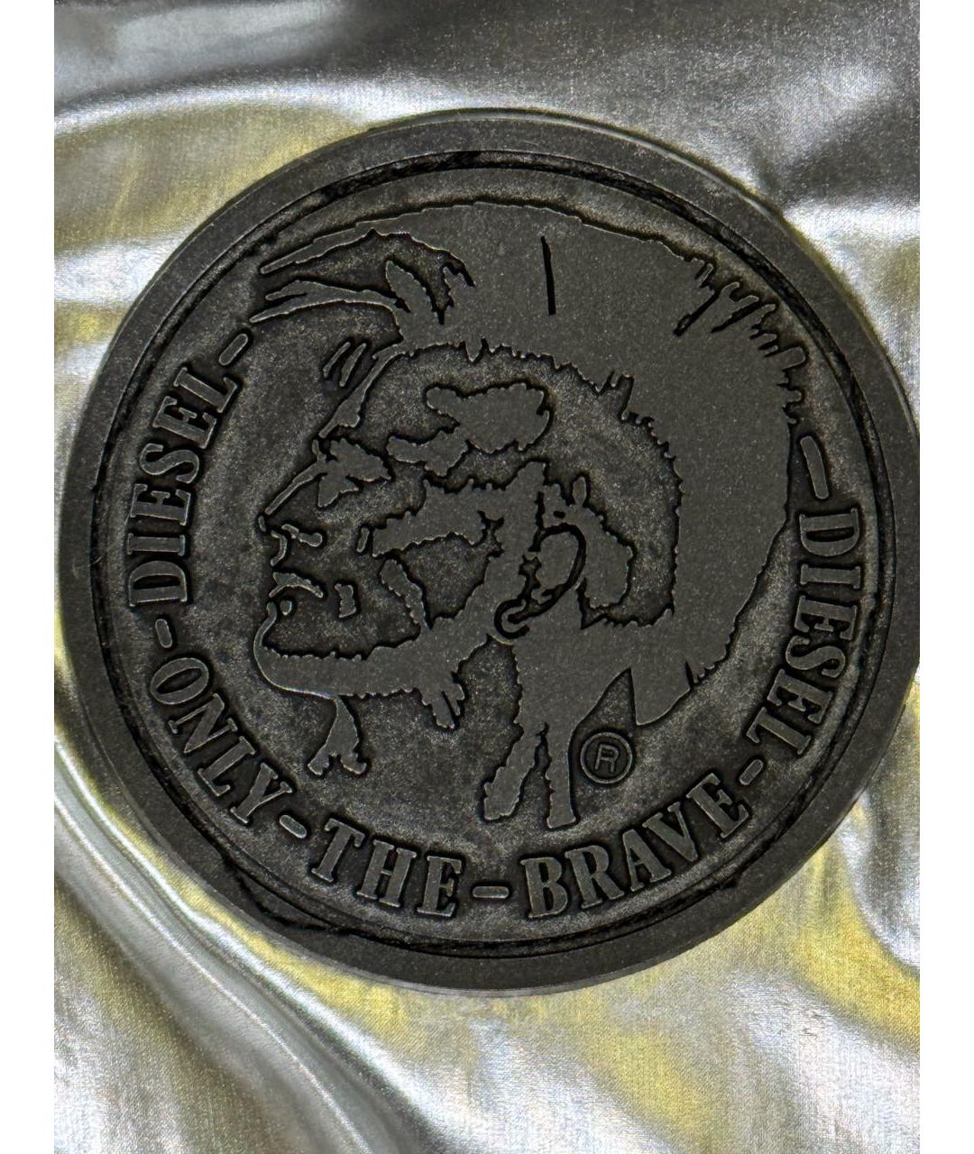 DIESEL Серебрянный полиамидовый пуховик, фото 5