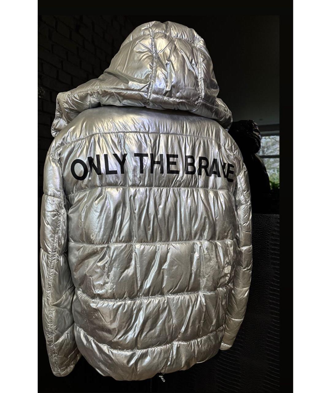 DIESEL Серебрянный полиамидовый пуховик, фото 2