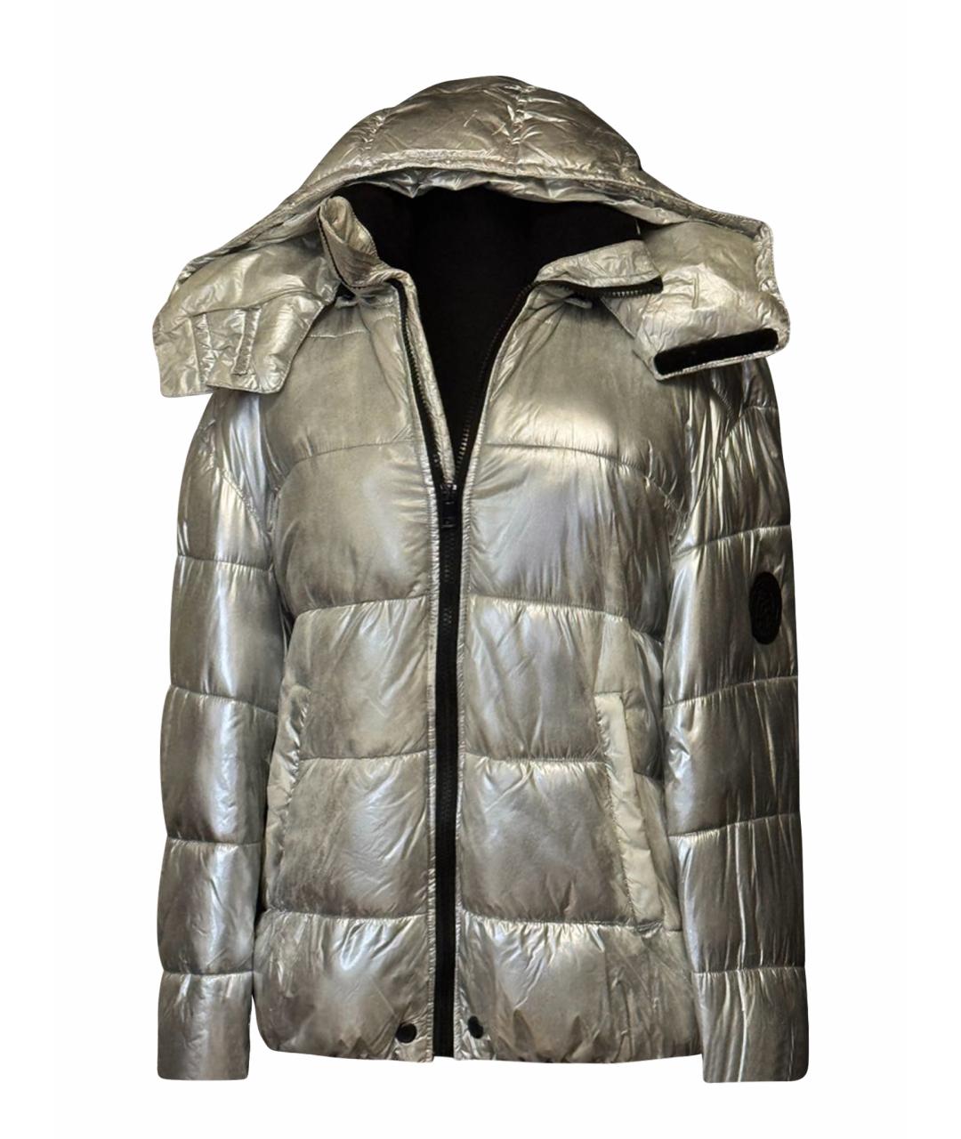 DIESEL Серебрянный полиамидовый пуховик, фото 1