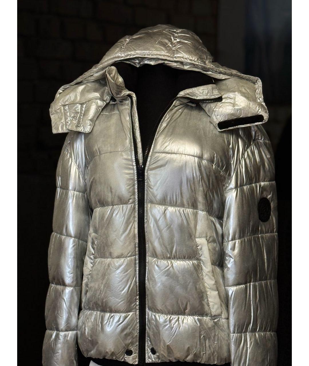 DIESEL Серебрянный полиамидовый пуховик, фото 9