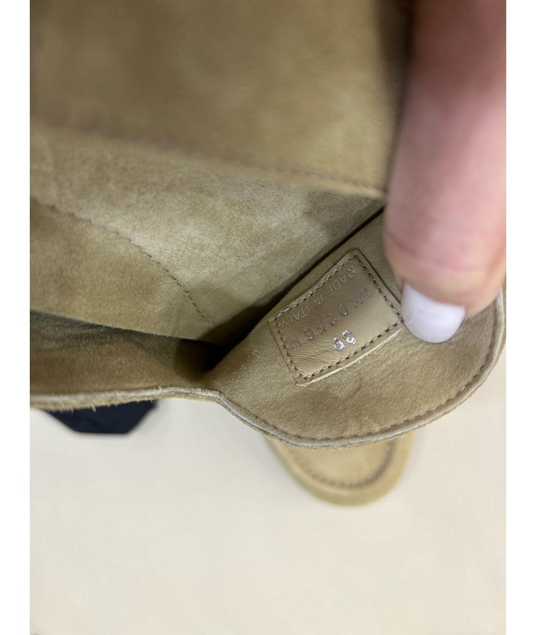 CELINE Бежевые замшевые мокасины, фото 6