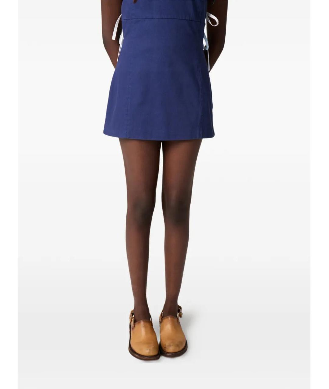 MIU MIU Синий хлопковый сарафан, фото 6