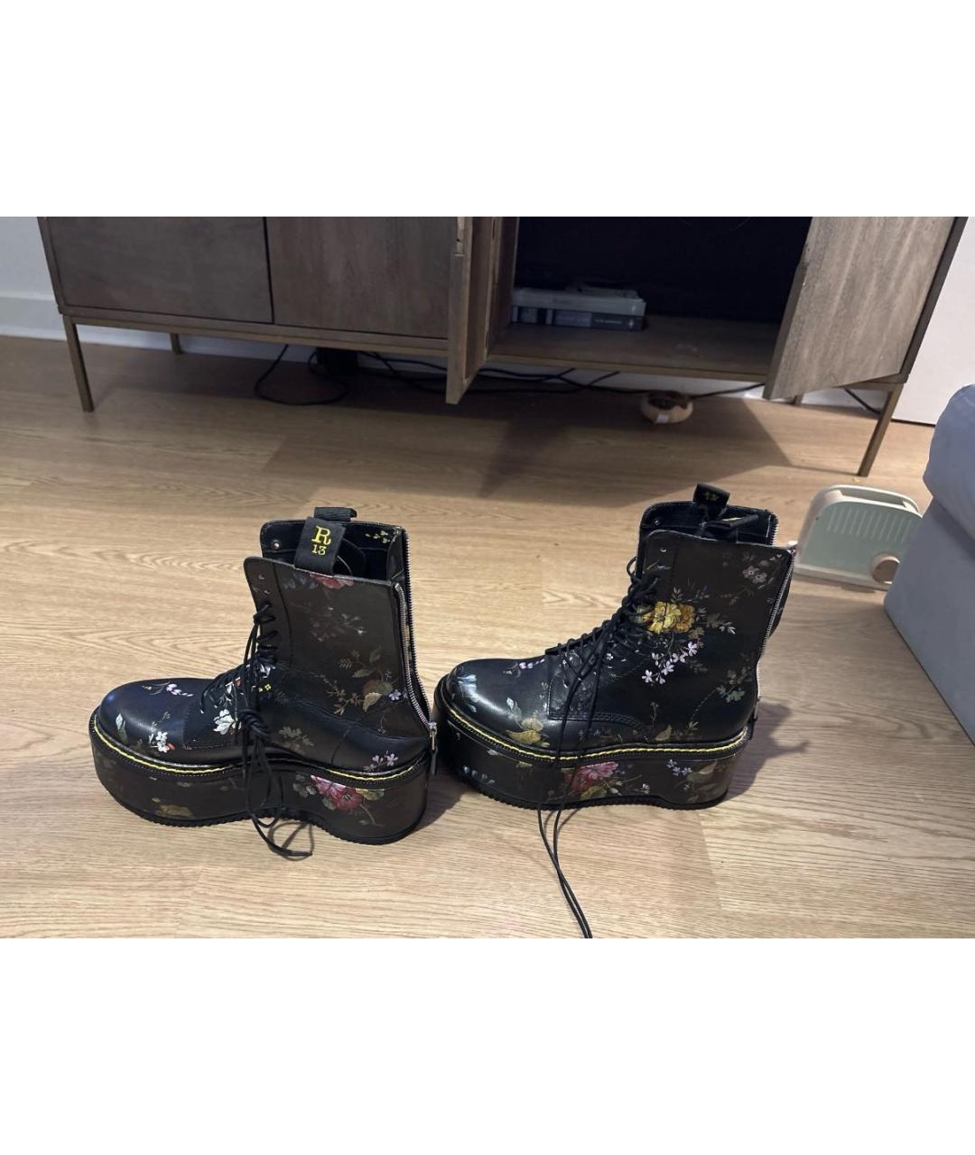 R13 Черные кожаные ботинки, фото 2