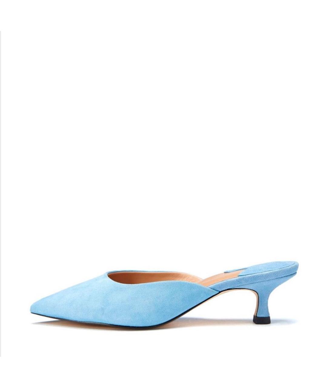 Age Of Innocence Голубые замшевые мюли, фото 7