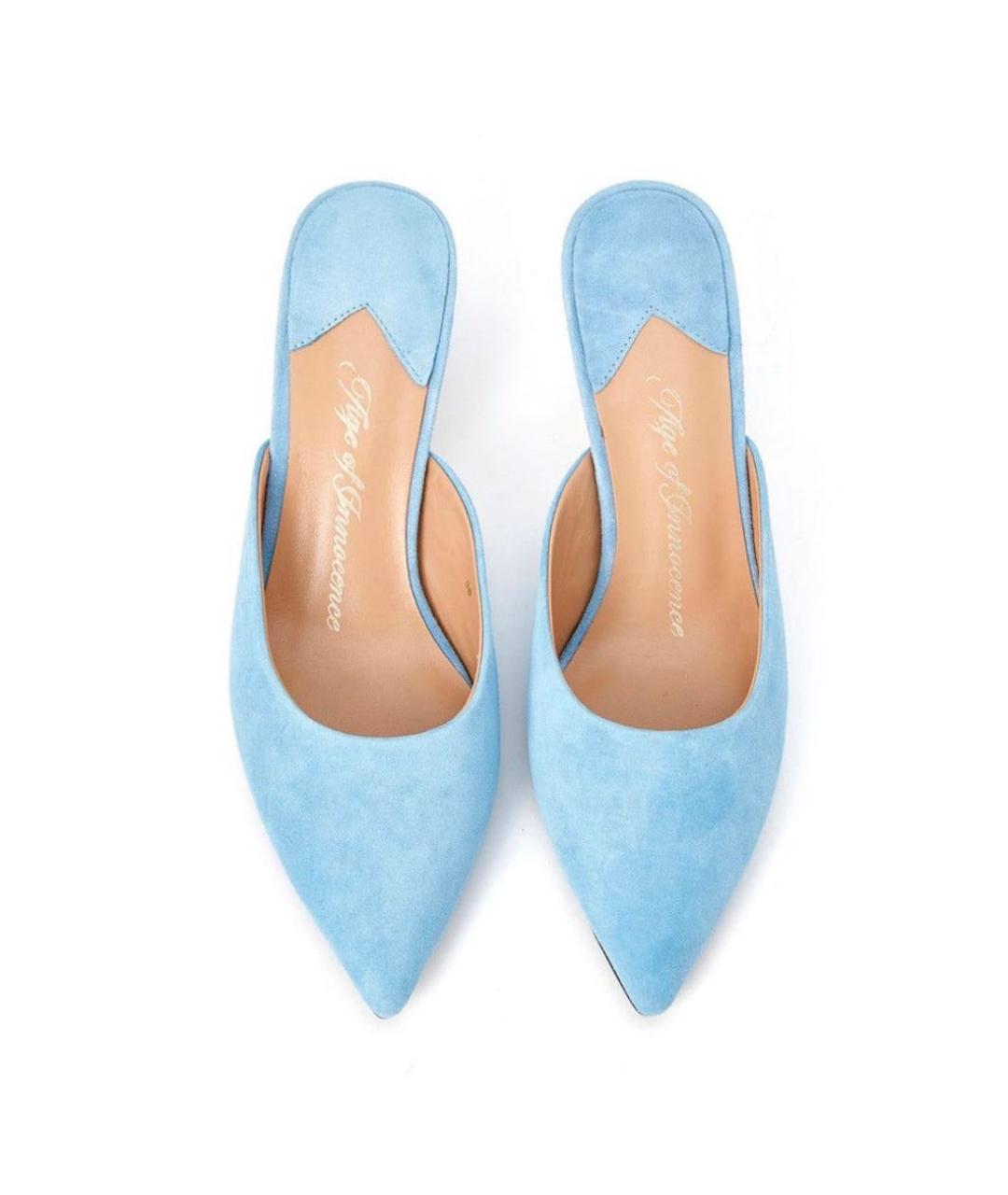 Age Of Innocence Голубые замшевые мюли, фото 2