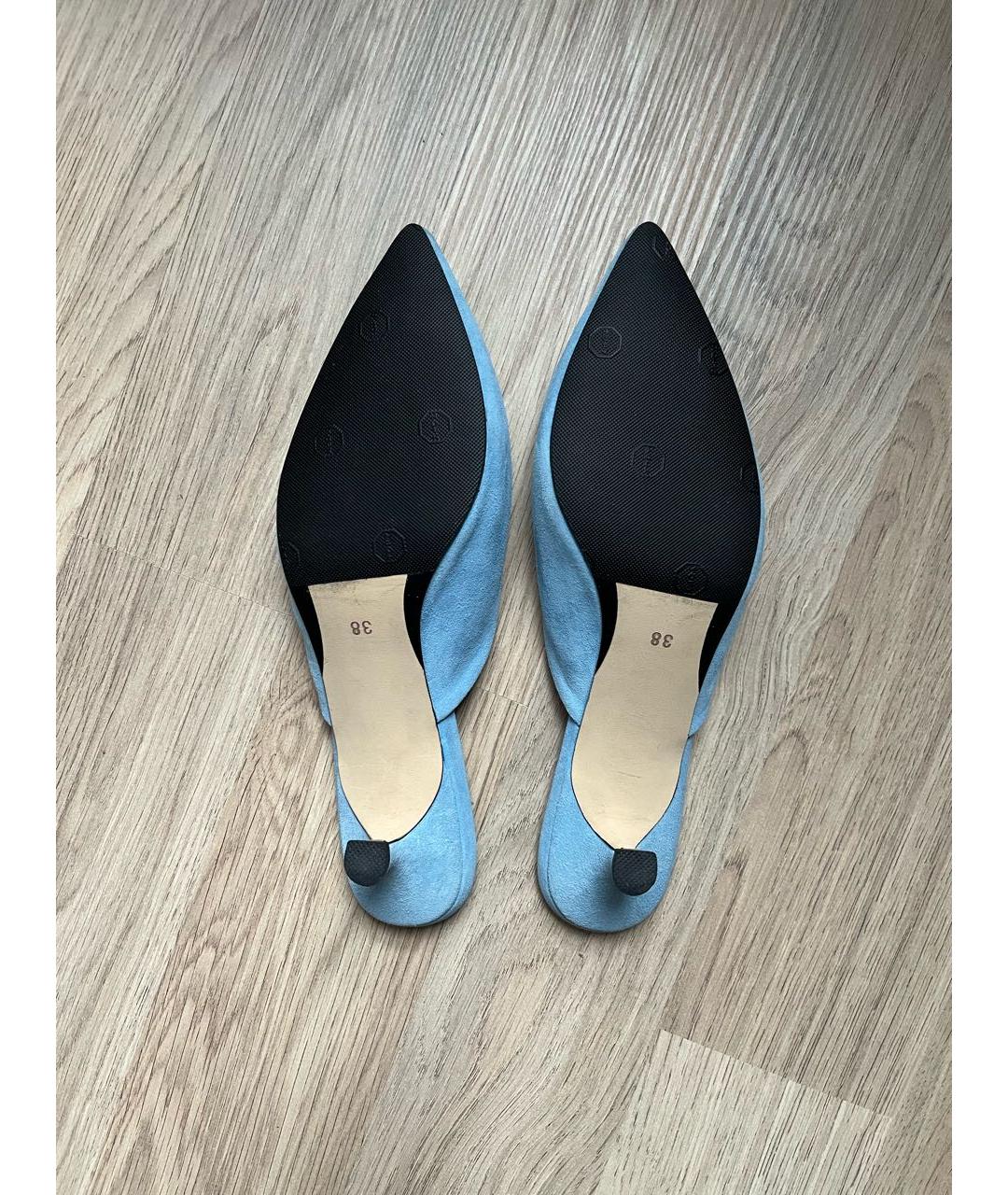 Age Of Innocence Голубые замшевые мюли, фото 6