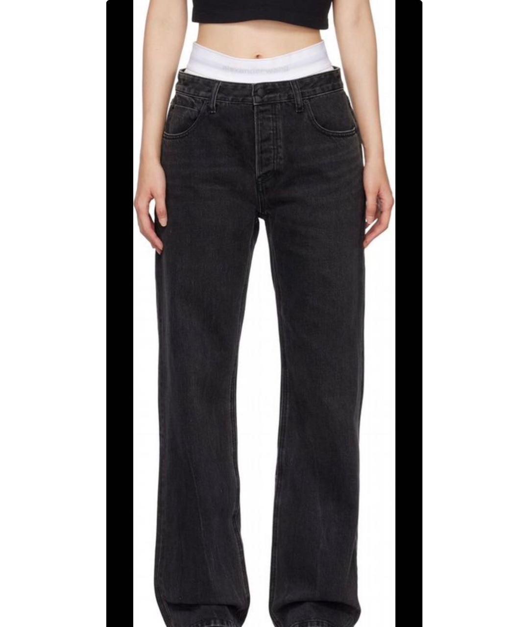 ALEXANDER WANG Антрацитовые прямые джинсы, фото 6