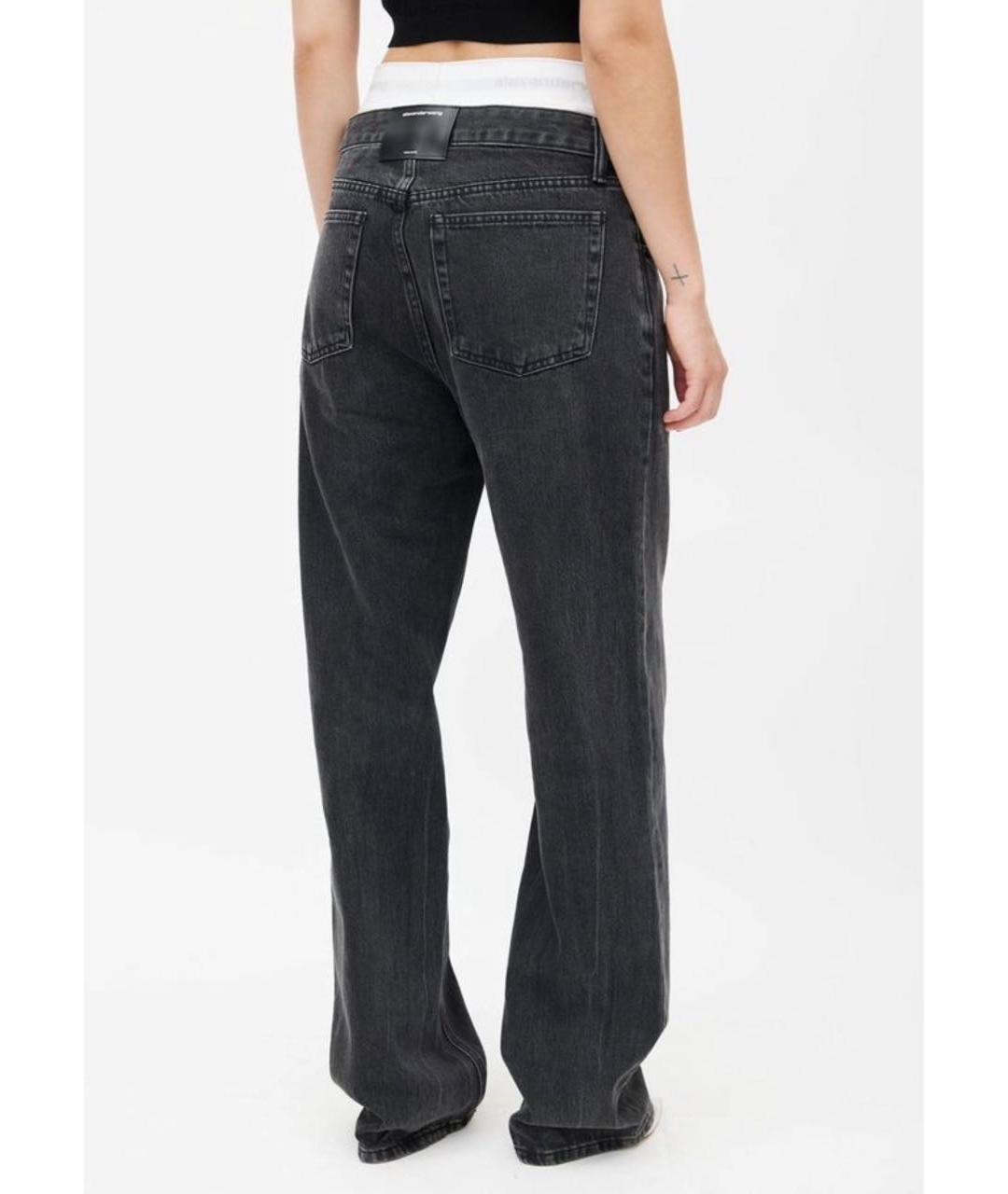 ALEXANDER WANG Антрацитовые прямые джинсы, фото 5