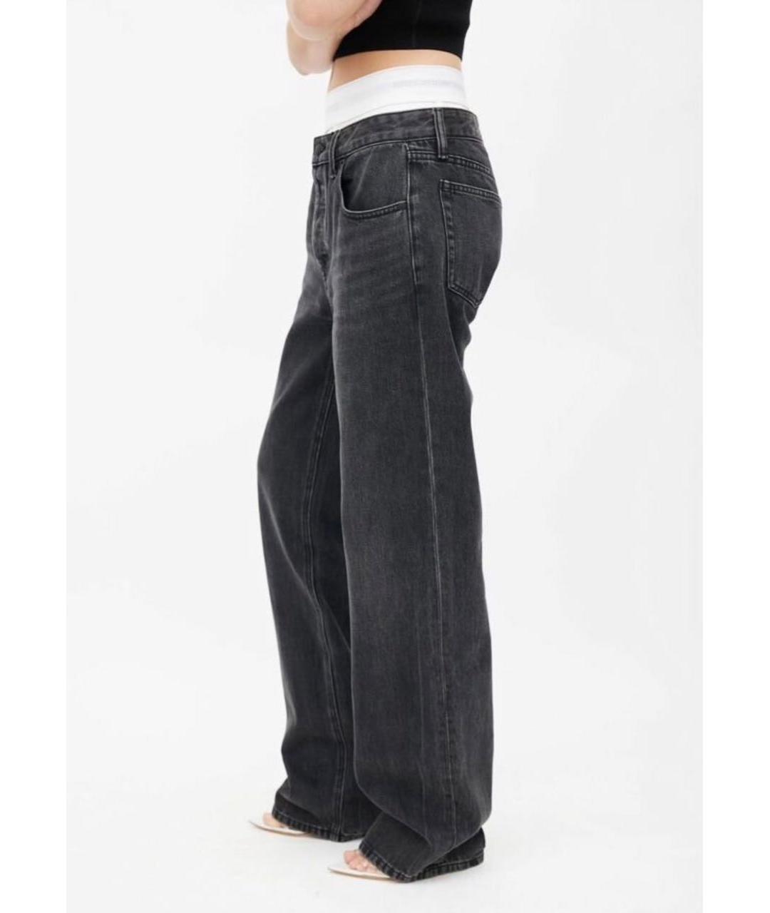 ALEXANDER WANG Антрацитовые прямые джинсы, фото 4