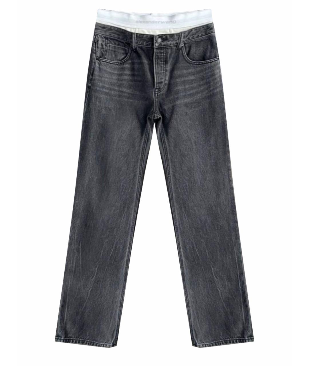 ALEXANDER WANG Антрацитовые прямые джинсы, фото 1