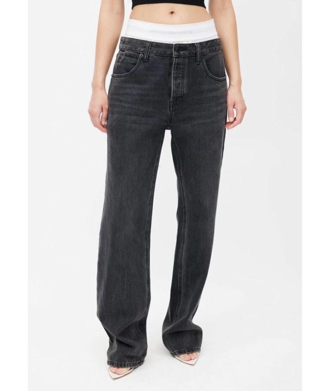 ALEXANDER WANG Антрацитовые прямые джинсы, фото 2