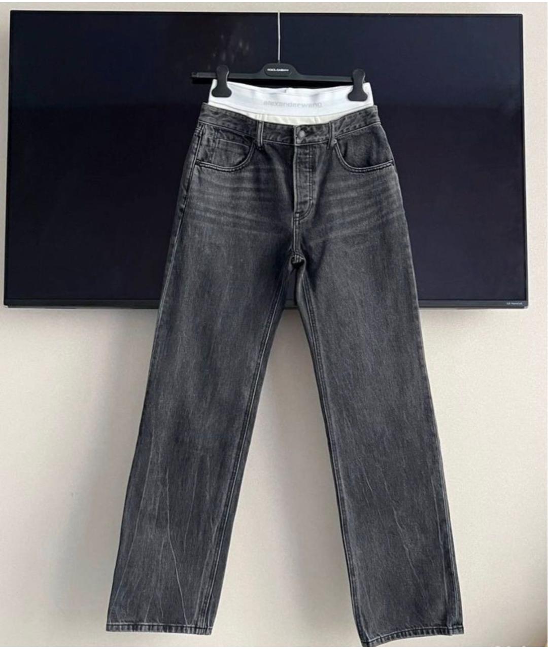 ALEXANDER WANG Антрацитовые прямые джинсы, фото 8