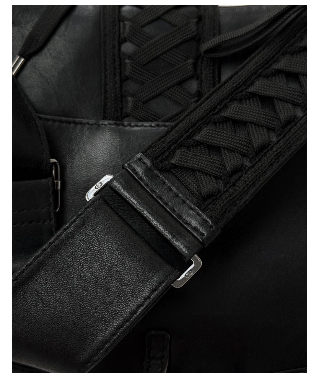 CHRISTIAN DIOR Черная кожаная сумка с короткими ручками, фото 6