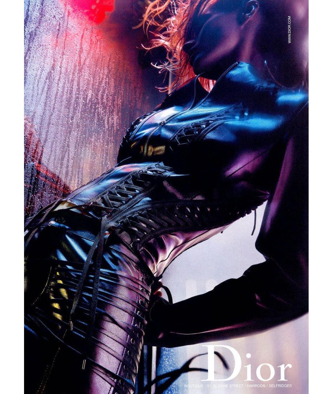 CHRISTIAN DIOR Черная кожаная сумка с короткими ручками, фото 5