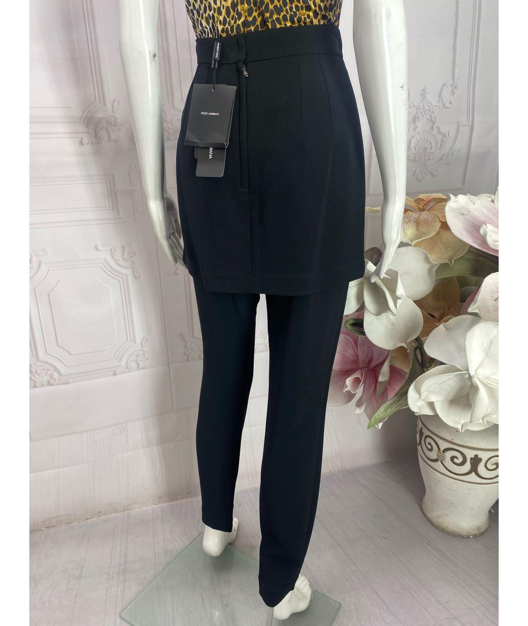 DOLCE&GABBANA Черные вискозные брюки узкие, фото 2