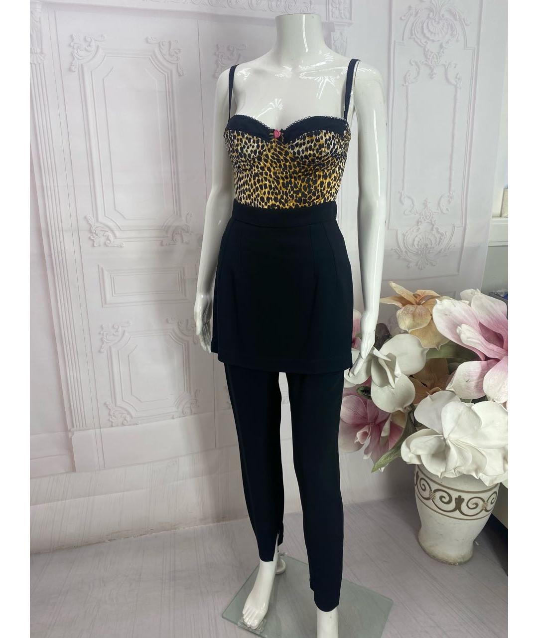 DOLCE&GABBANA Черные вискозные брюки узкие, фото 5