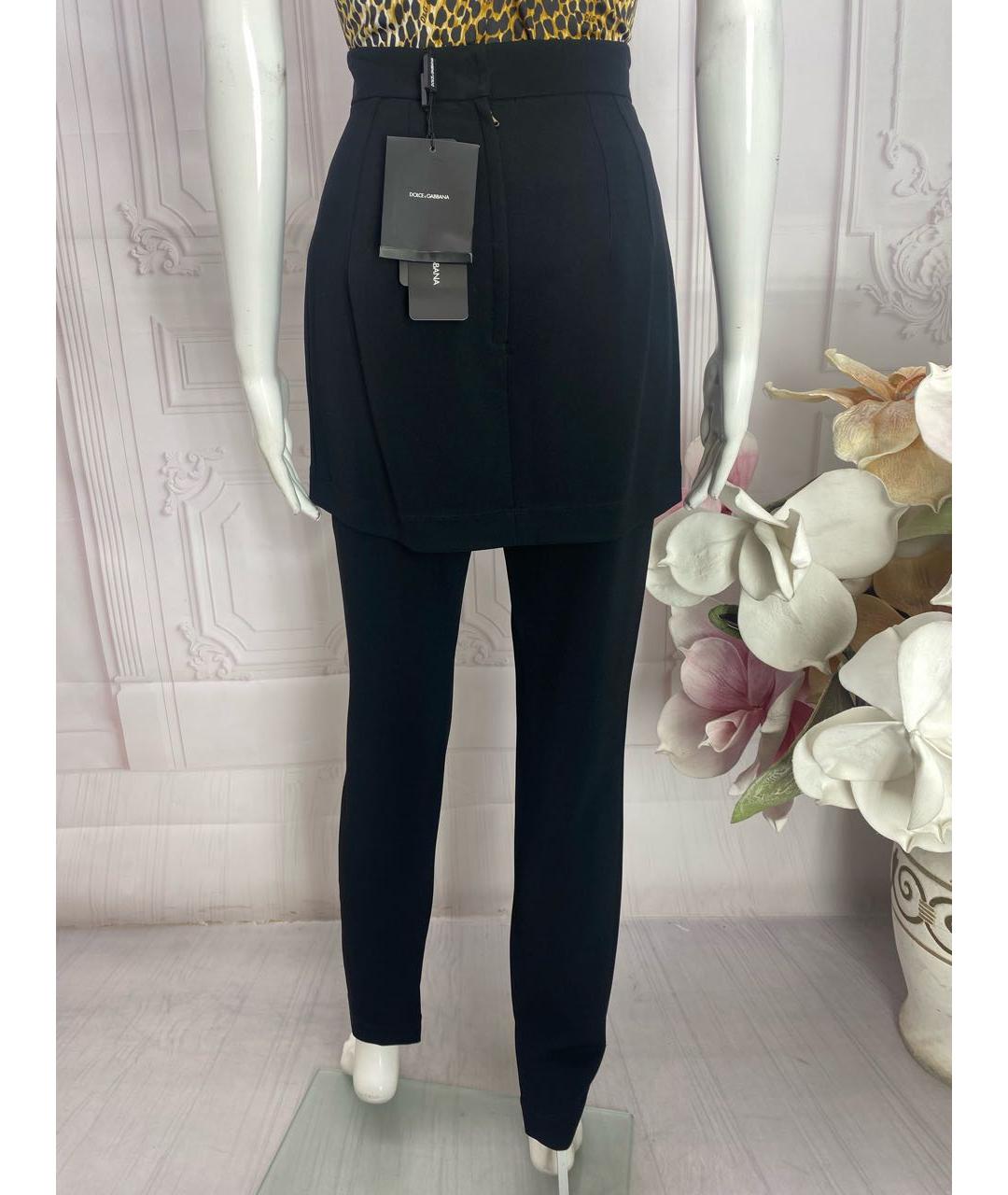DOLCE&GABBANA Черные вискозные брюки узкие, фото 8