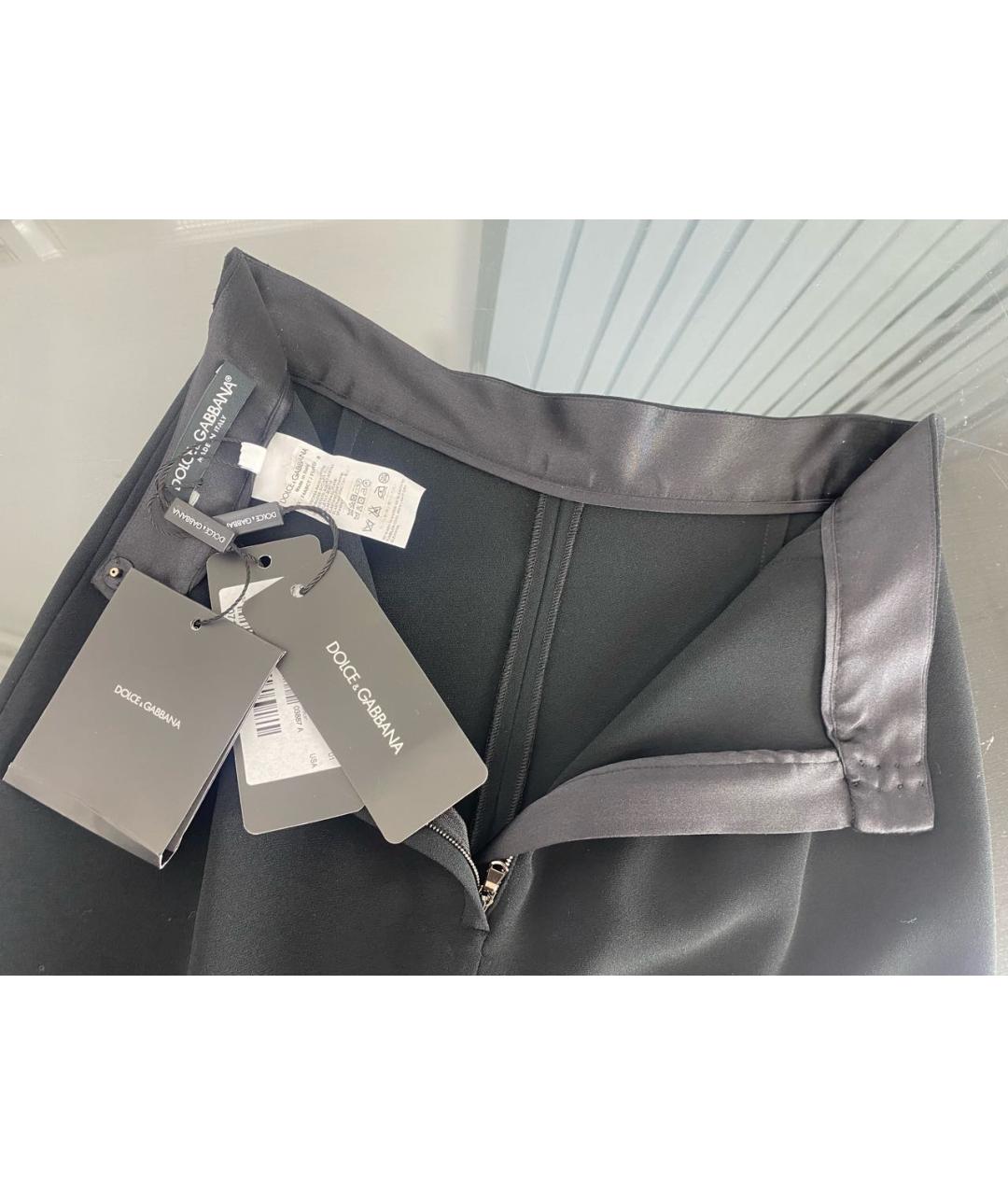 DOLCE&GABBANA Черные вискозные брюки узкие, фото 3