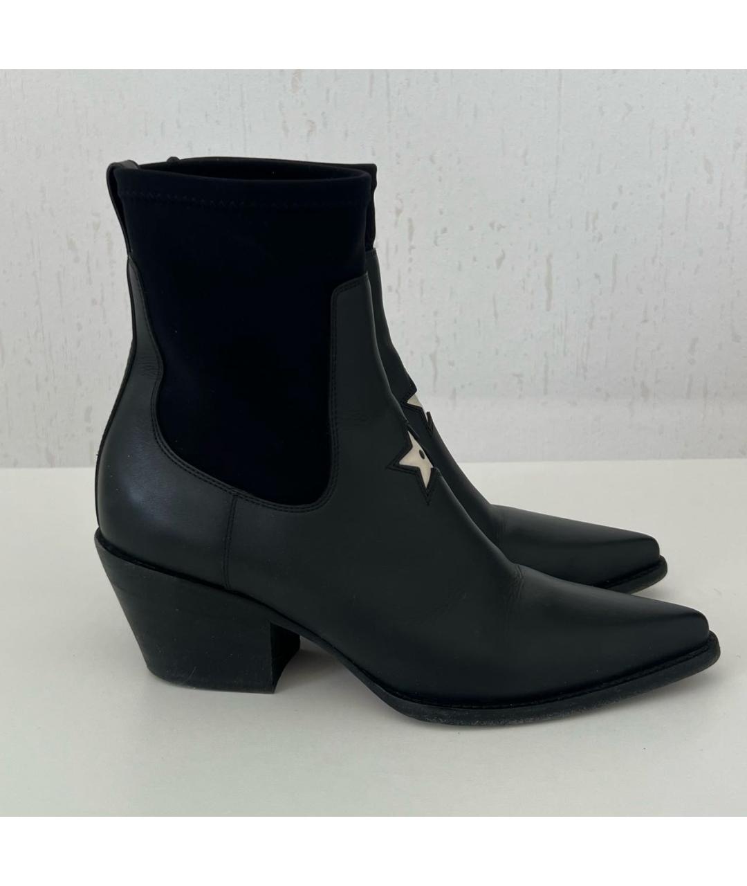 CHRISTIAN DIOR Черные кожаные полусапоги, фото 5