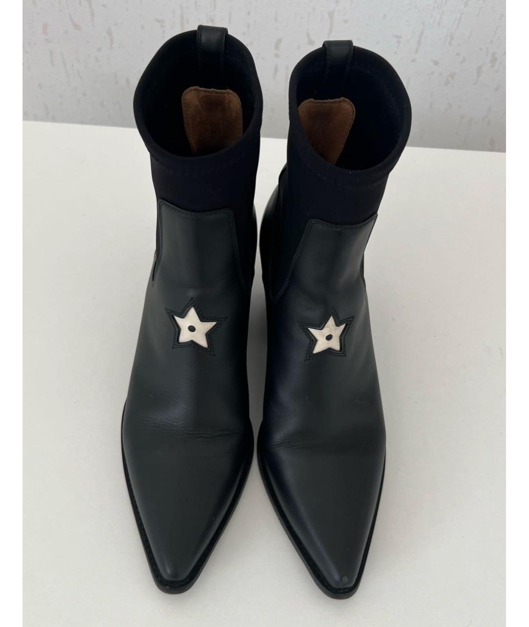 CHRISTIAN DIOR Черные кожаные полусапоги, фото 3