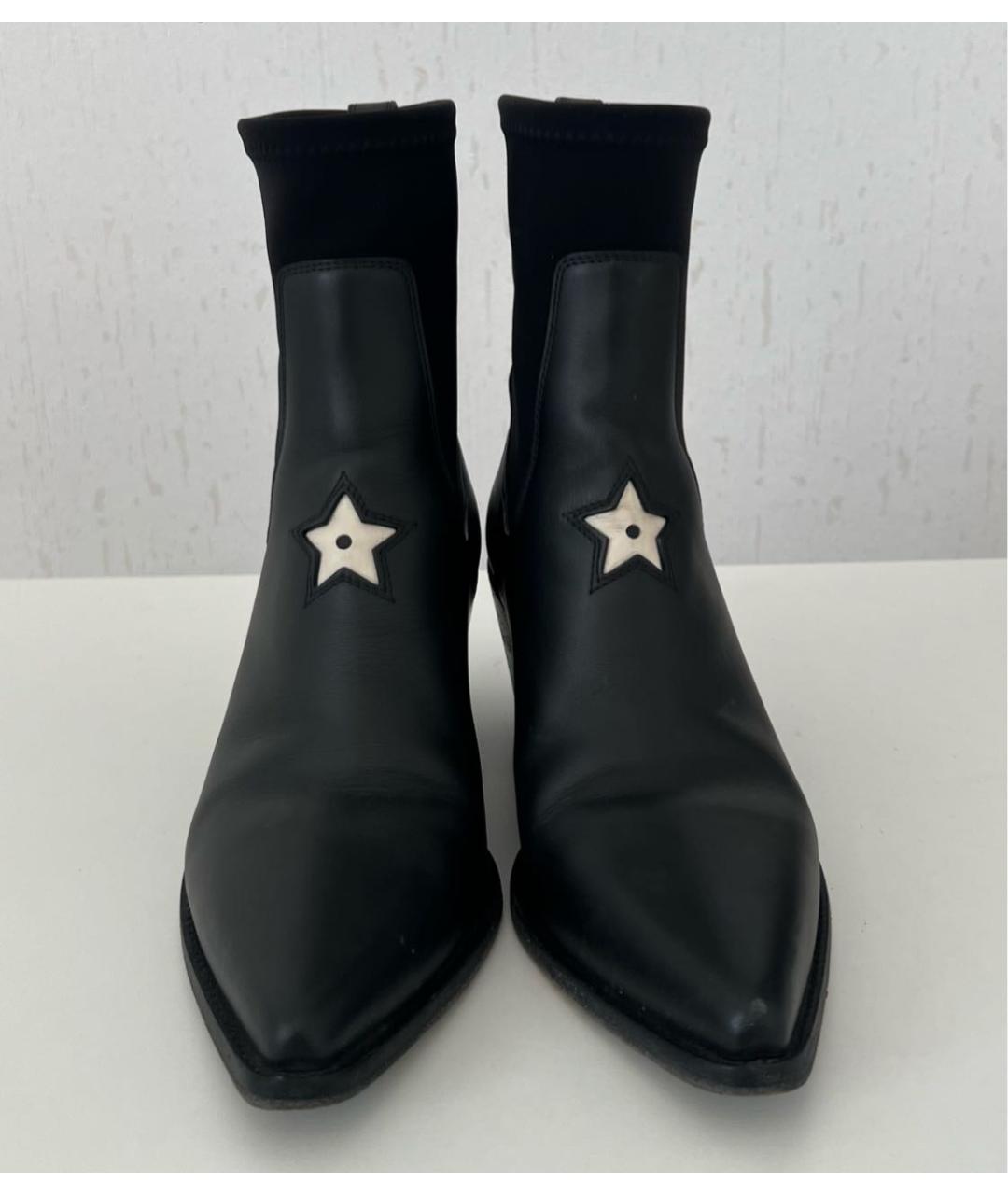 CHRISTIAN DIOR Черные кожаные полусапоги, фото 2