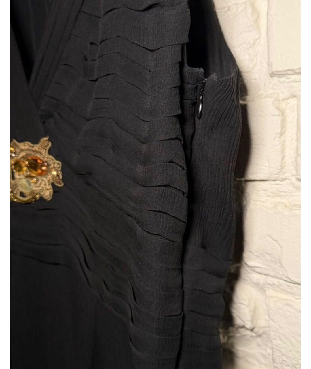 'S MAX MARA Черное вискозное вечернее платье, фото 7