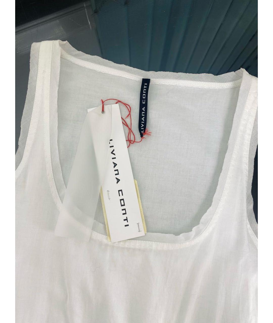 LIVIANA CONTI Белое хлопковое повседневное платье, фото 3