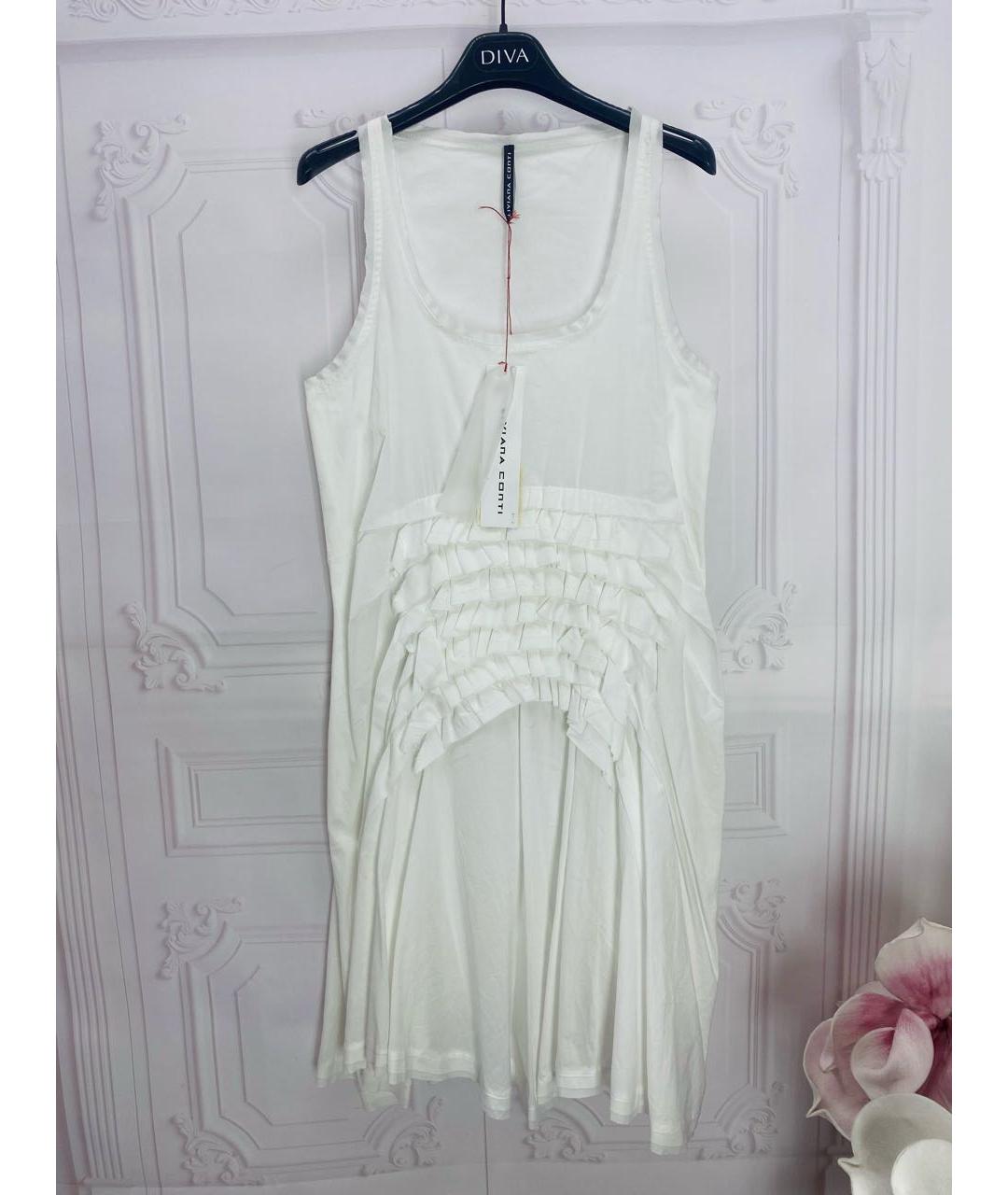 LIVIANA CONTI Белое хлопковое повседневное платье, фото 6