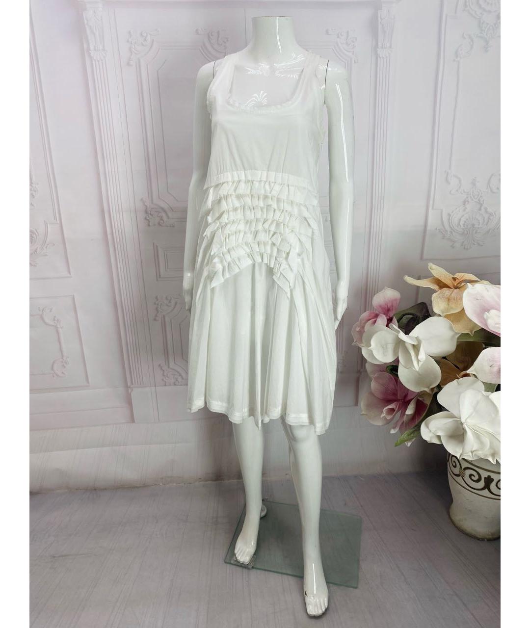 LIVIANA CONTI Белое хлопковое повседневное платье, фото 5