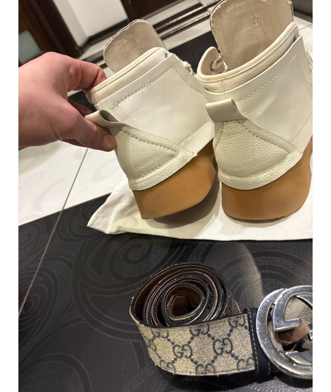 J.W.ANDERSON Белые кеды из искусственной кожи, фото 3