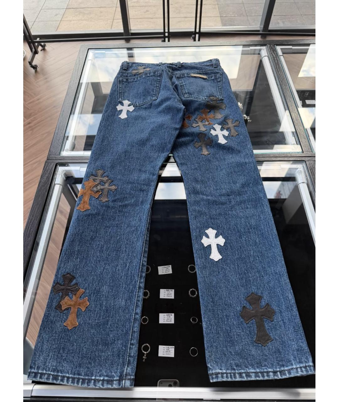 CHROME HEARTS Синие прямые джинсы, фото 2