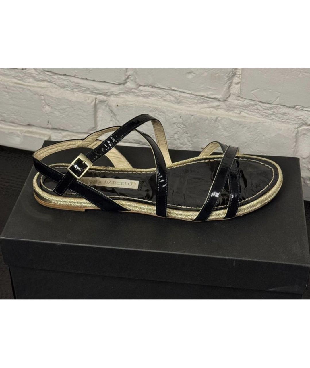 PALOMA WOOL Черные сандалии из лакированной кожи, фото 6