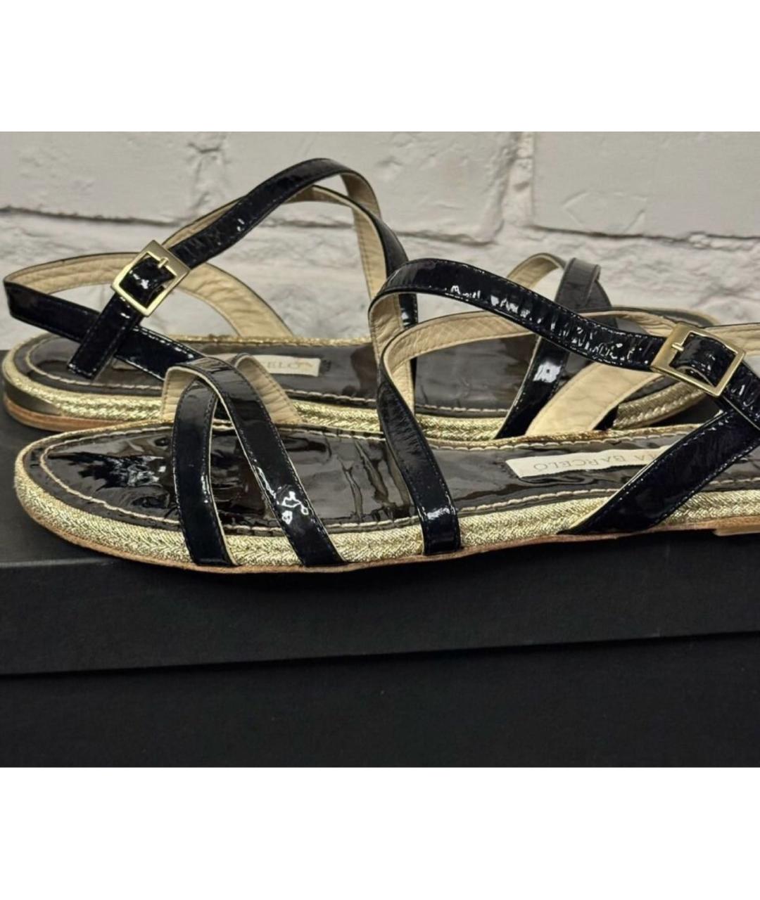 PALOMA WOOL Черные сандалии из лакированной кожи, фото 3