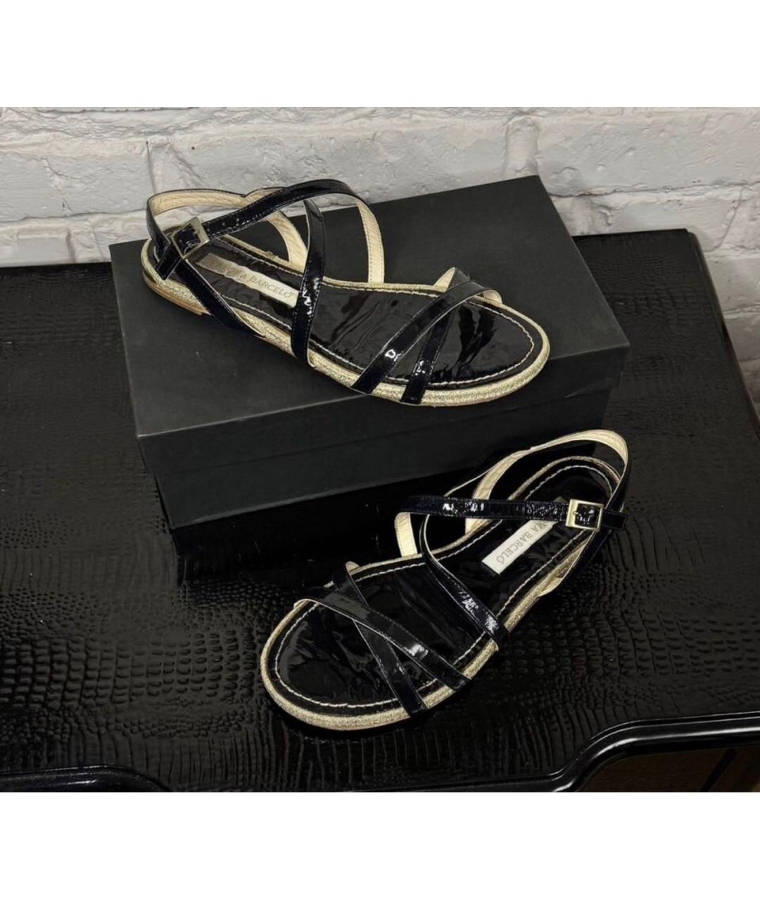 PALOMA WOOL Черные сандалии из лакированной кожи, фото 2