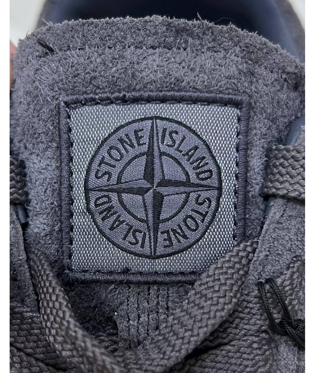 STONE ISLAND Серые низкие кроссовки / кеды, фото 3